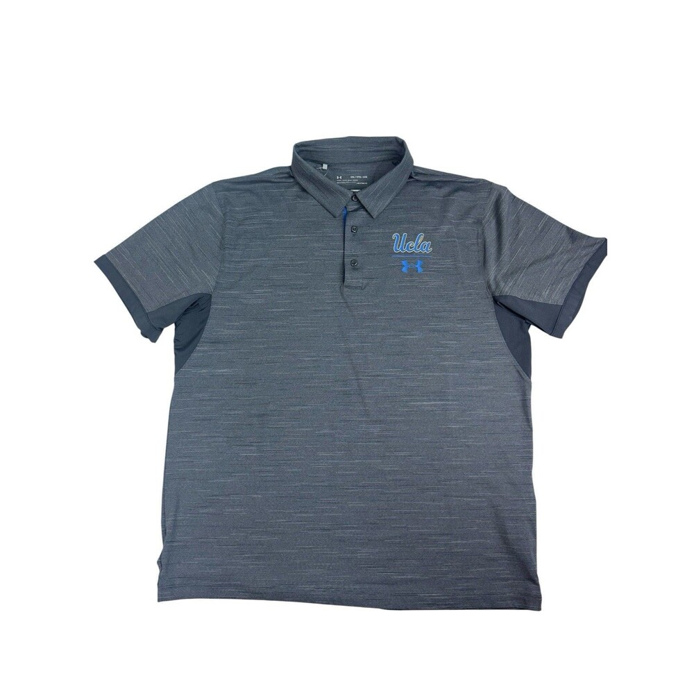 Under Armour UCLA HeatGear Polo Shirt Blue Gray Athletic Performance Men 2XL NWT